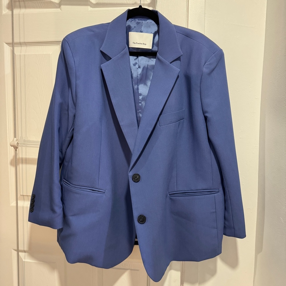 The Frankie Shop Blue Oversized Blazer